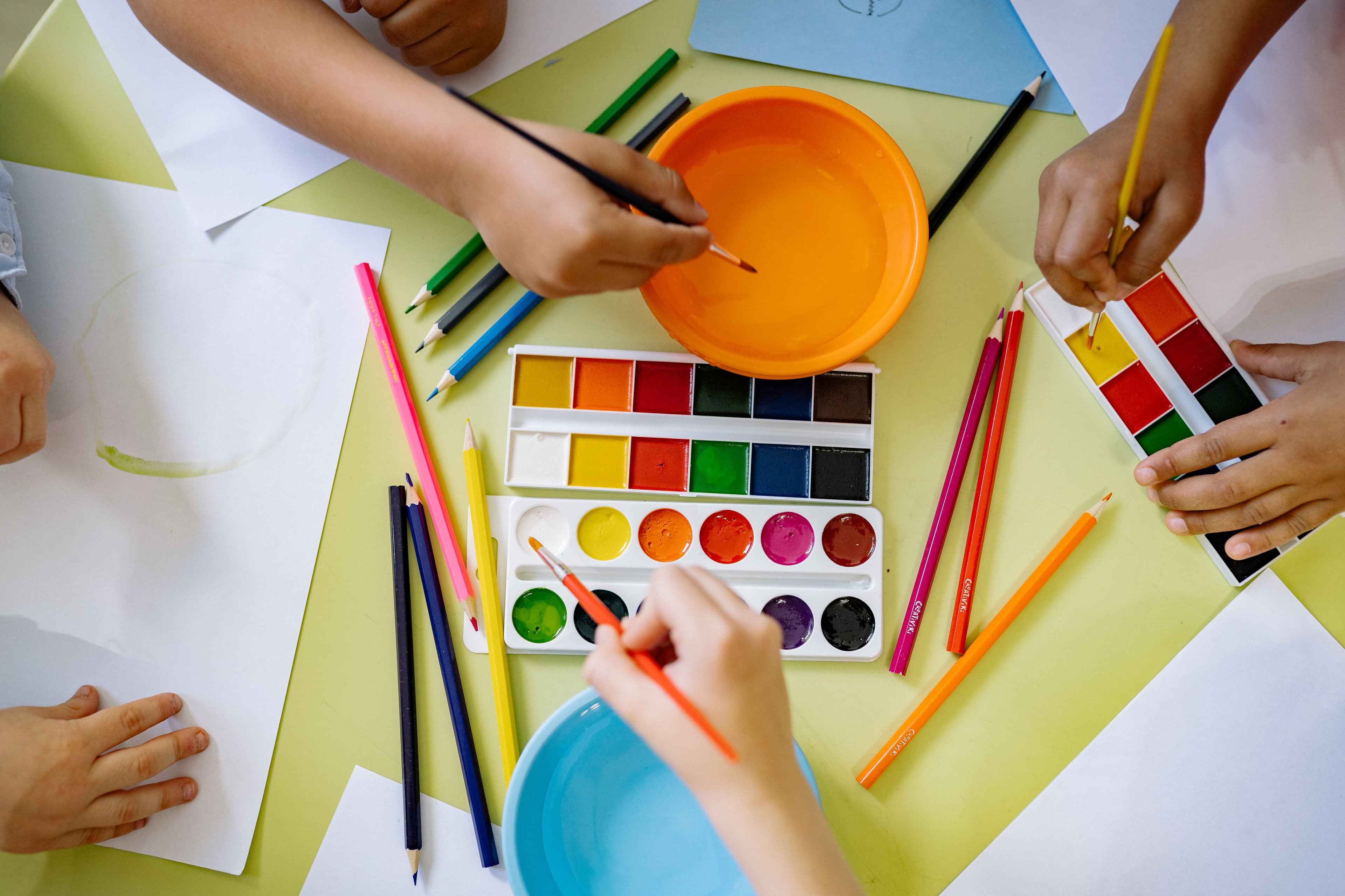 Children doing art